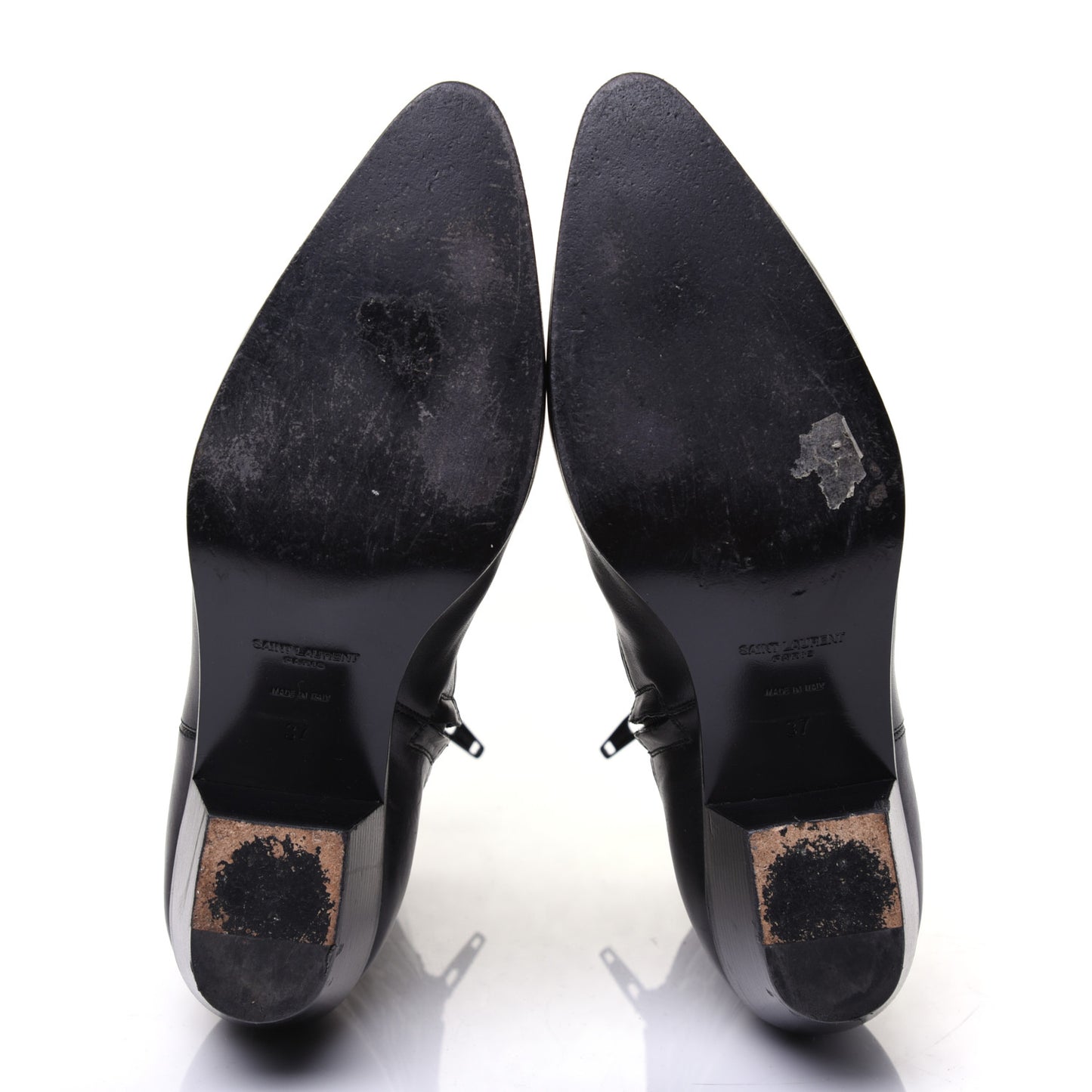 Calfskin Rock 40 Cowboy Ankle Boots 37 Black