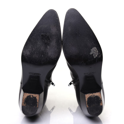 Saint Laurent Calfskin Rock 40 Cowboy Ankle Boots 37 Black 8 of 12