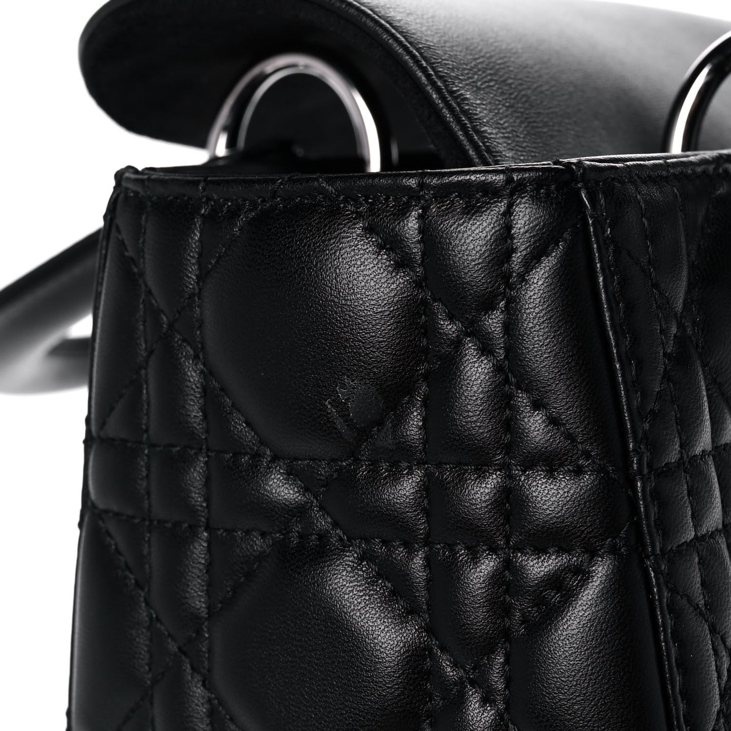 Lambskin Cannage Medium Lady Dior Black