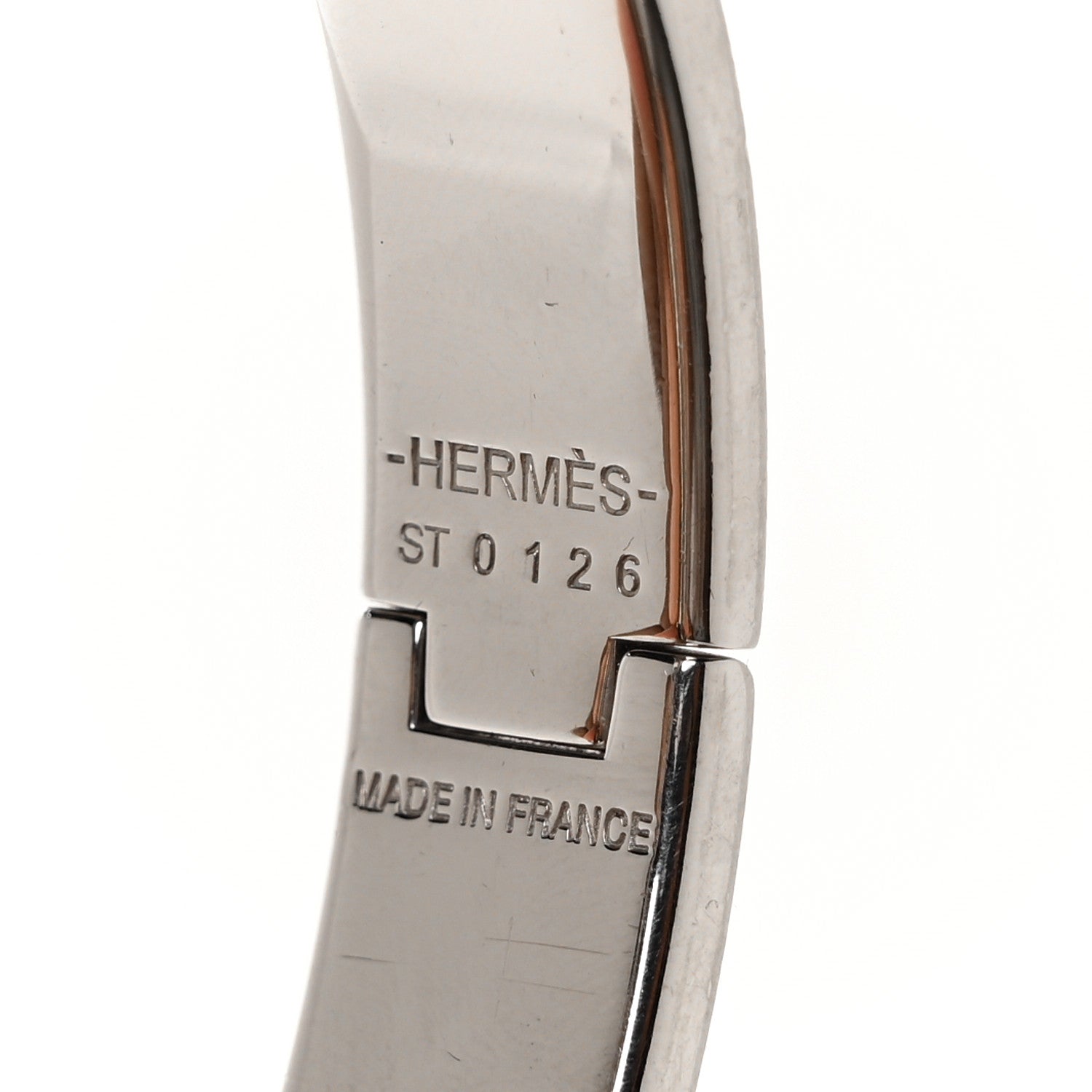 Hermes Enamel Narrow Clic Clac H Bracelet PM Gris Orage 4 of 4