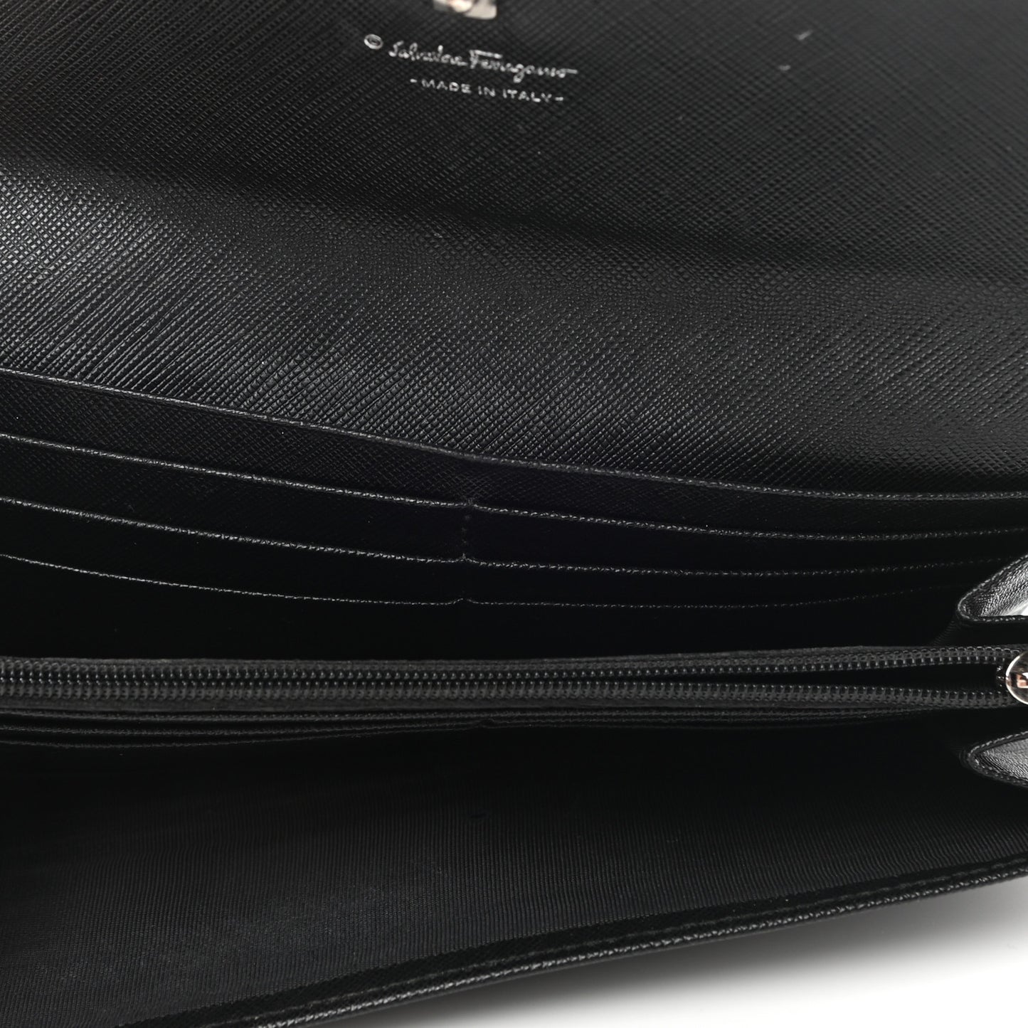 Grained Calfskin Wallet Black
