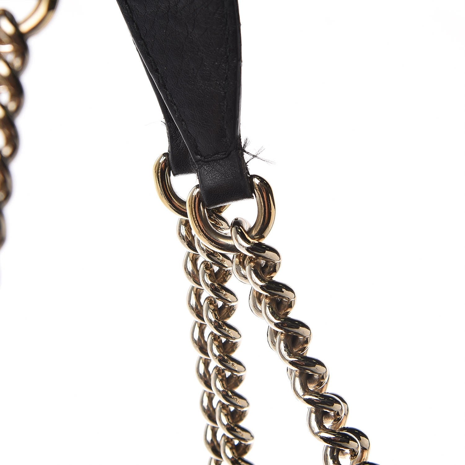 Gucci Pebbled Calfskin Large Soho Chain Shoulder Bag Black 9 of 11