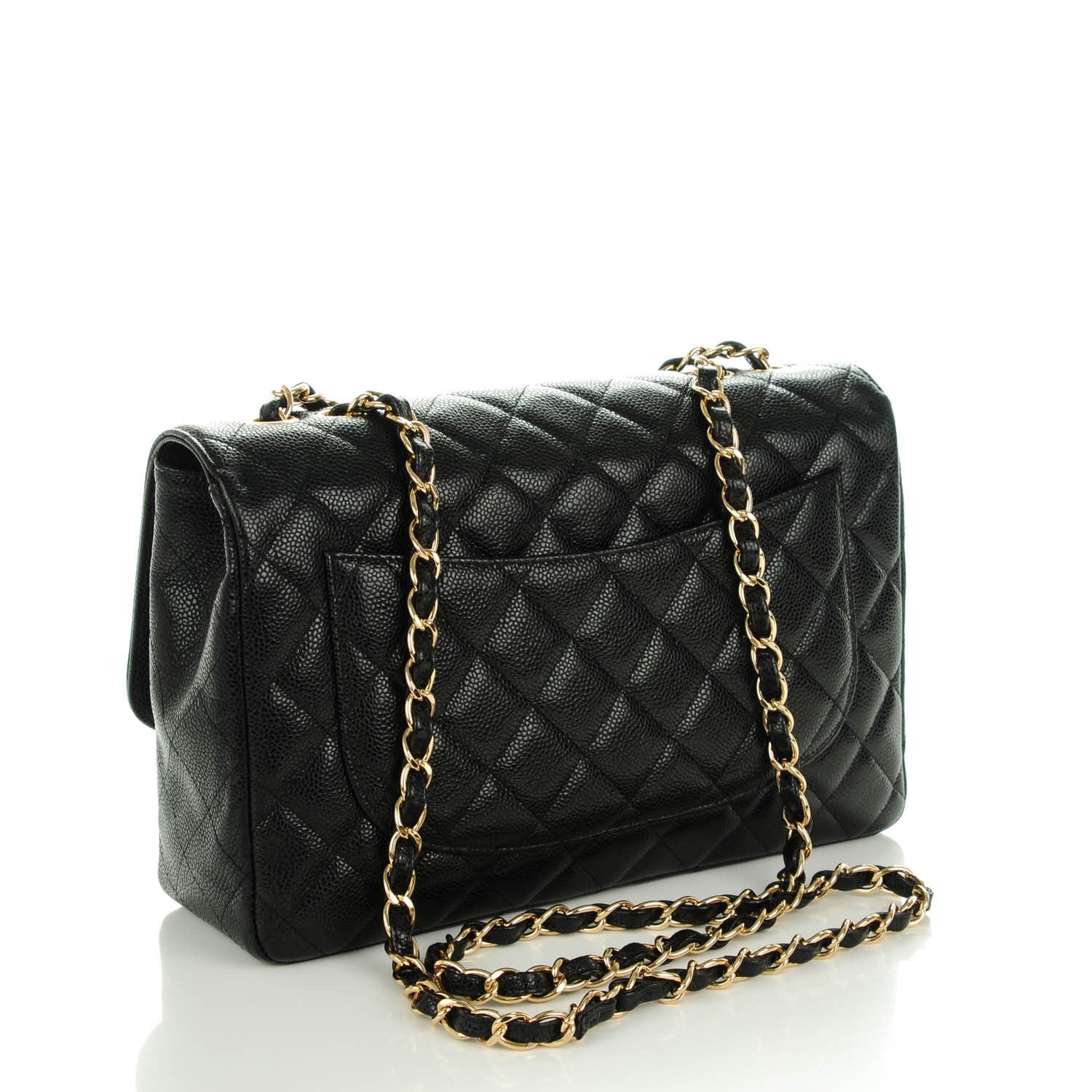 Chanel Caviar Quilted Jumbo Single Flap Black 3 of 8