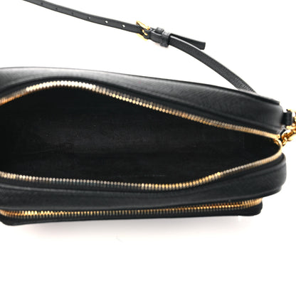 Christian Dior Grained Calfskin Caro Double Pouch Black 5 of 10