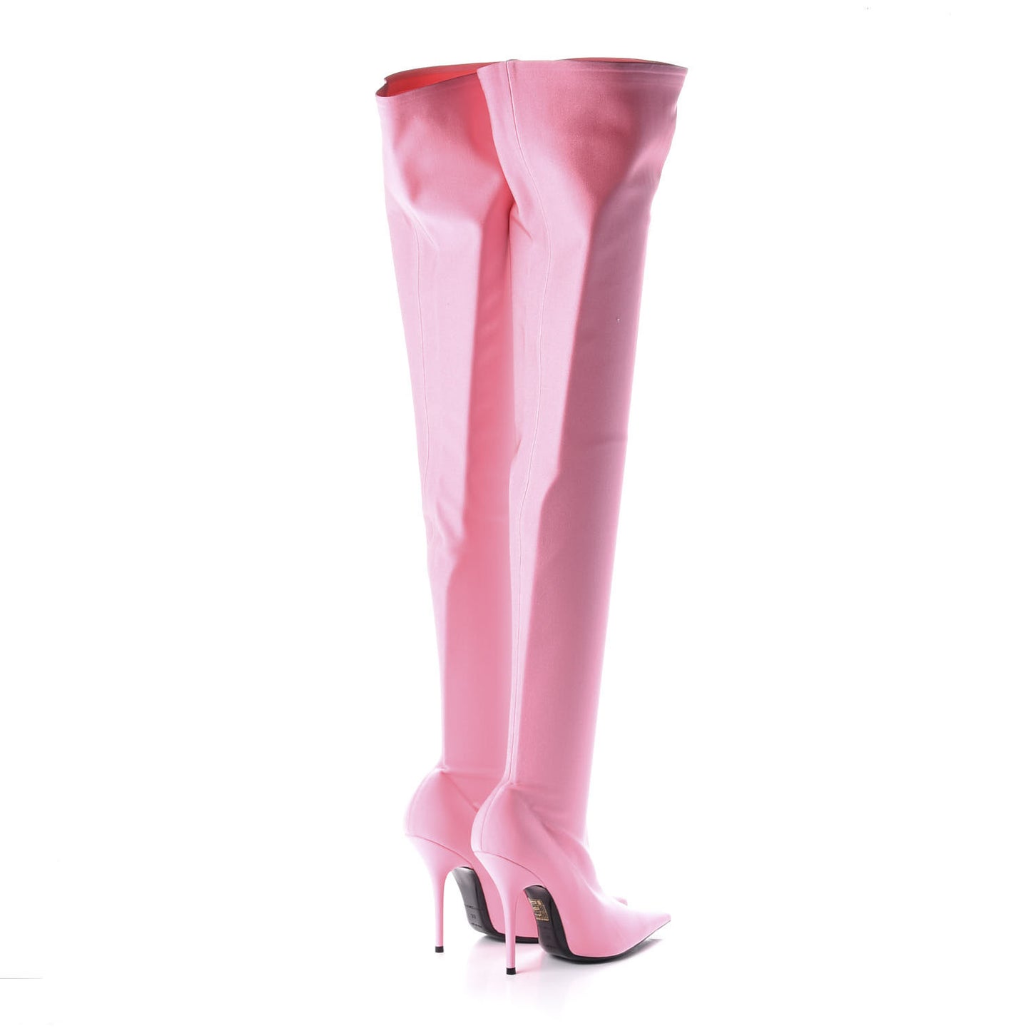 Spandex Pointed Toe Knife Thigh High Boots 39 Rose Dragee