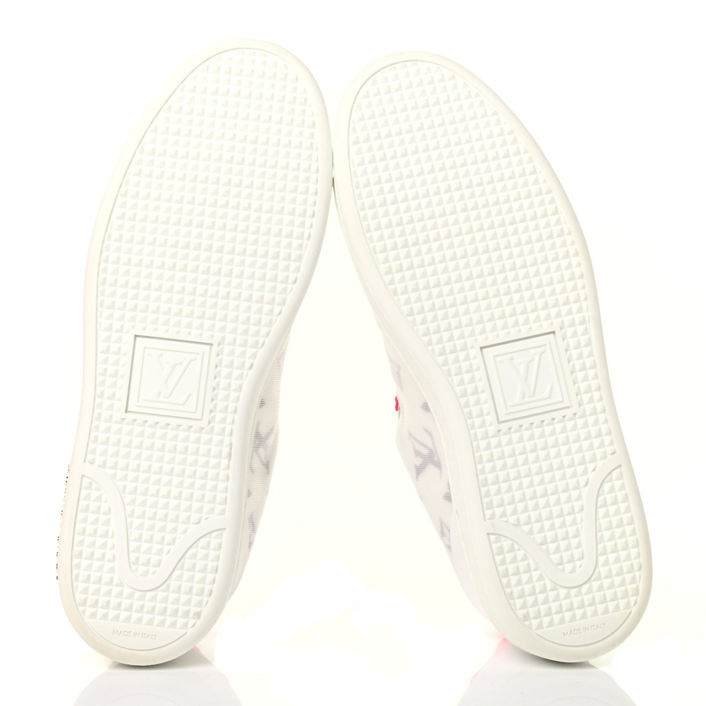 Technical Fabric Calfskin Monogram Frontrow Sneakers 37 Pink