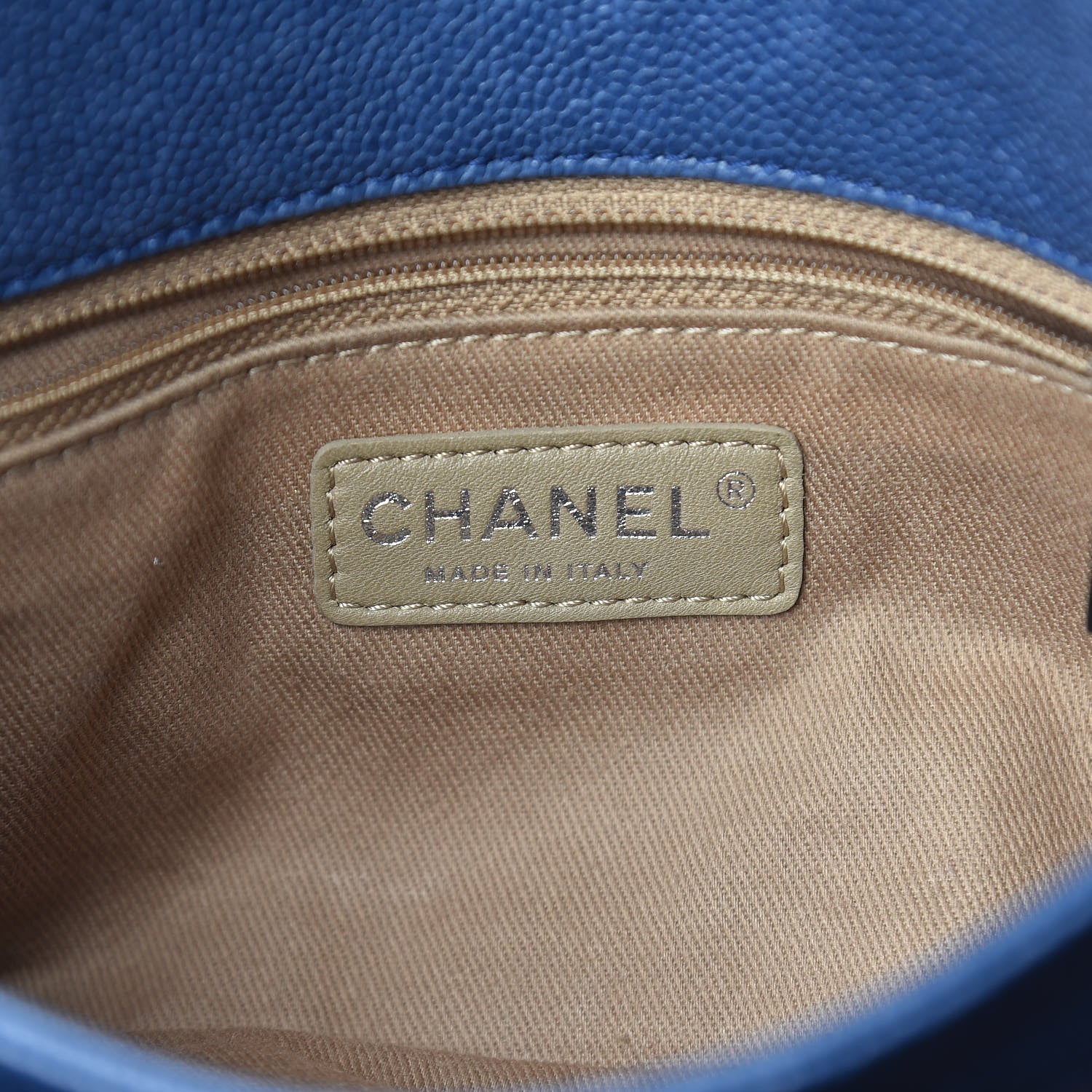 Chanel Caviar Quilted Medium Simply CC Flap Blue 8 of 11