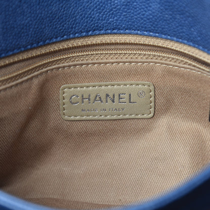 Chanel Caviar Quilted Medium Simply CC Flap Blue 8 of 11