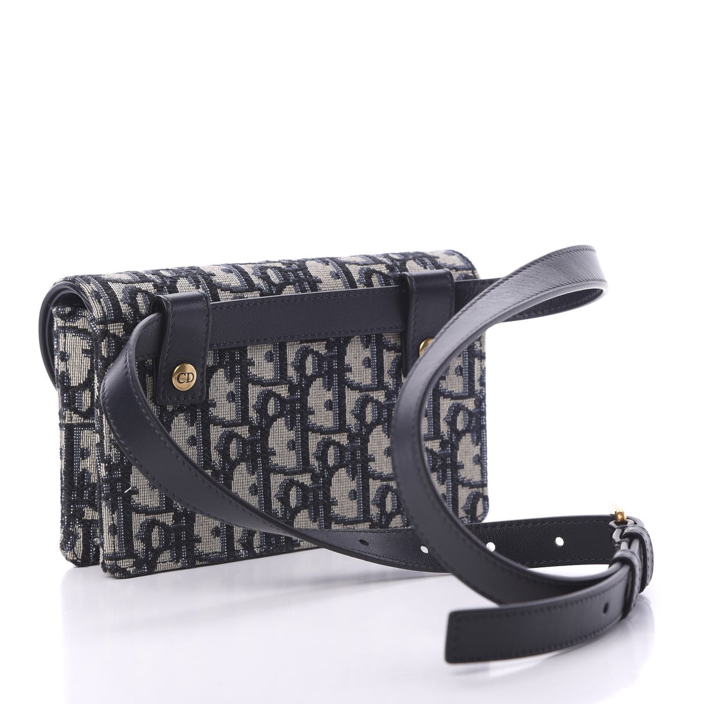 Oblique Saddle Belt Bag Blue