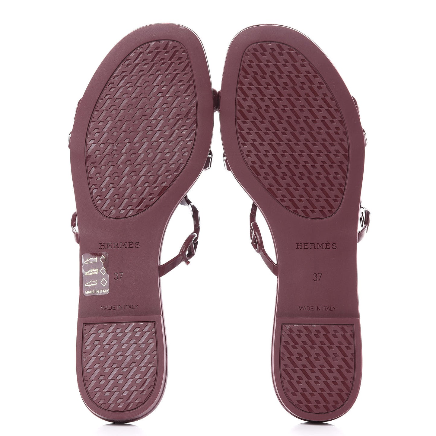 Rubber Chaine d'Ancre Rivage Sandals 37 Bordeaux