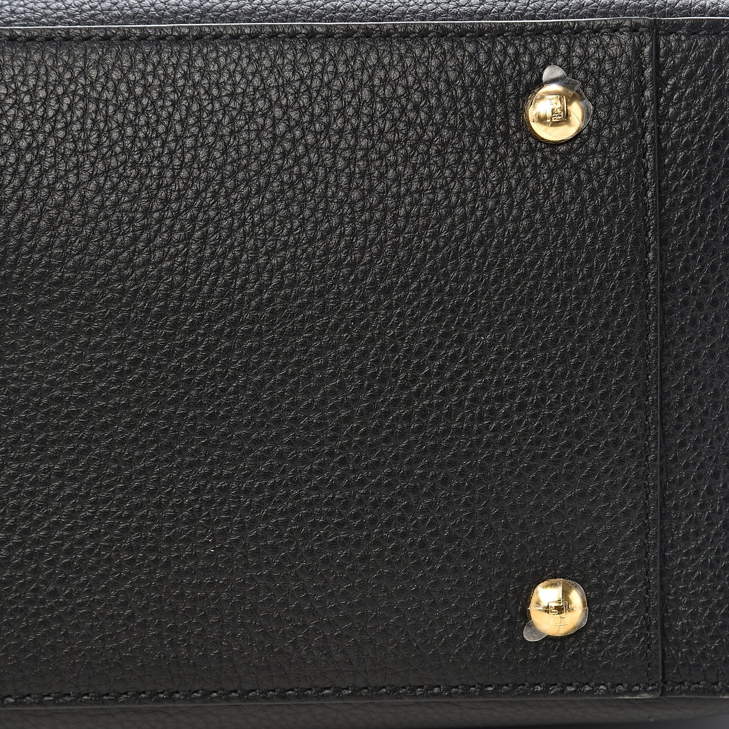 Cuoio Romano Selleria Medium FF Tote Black