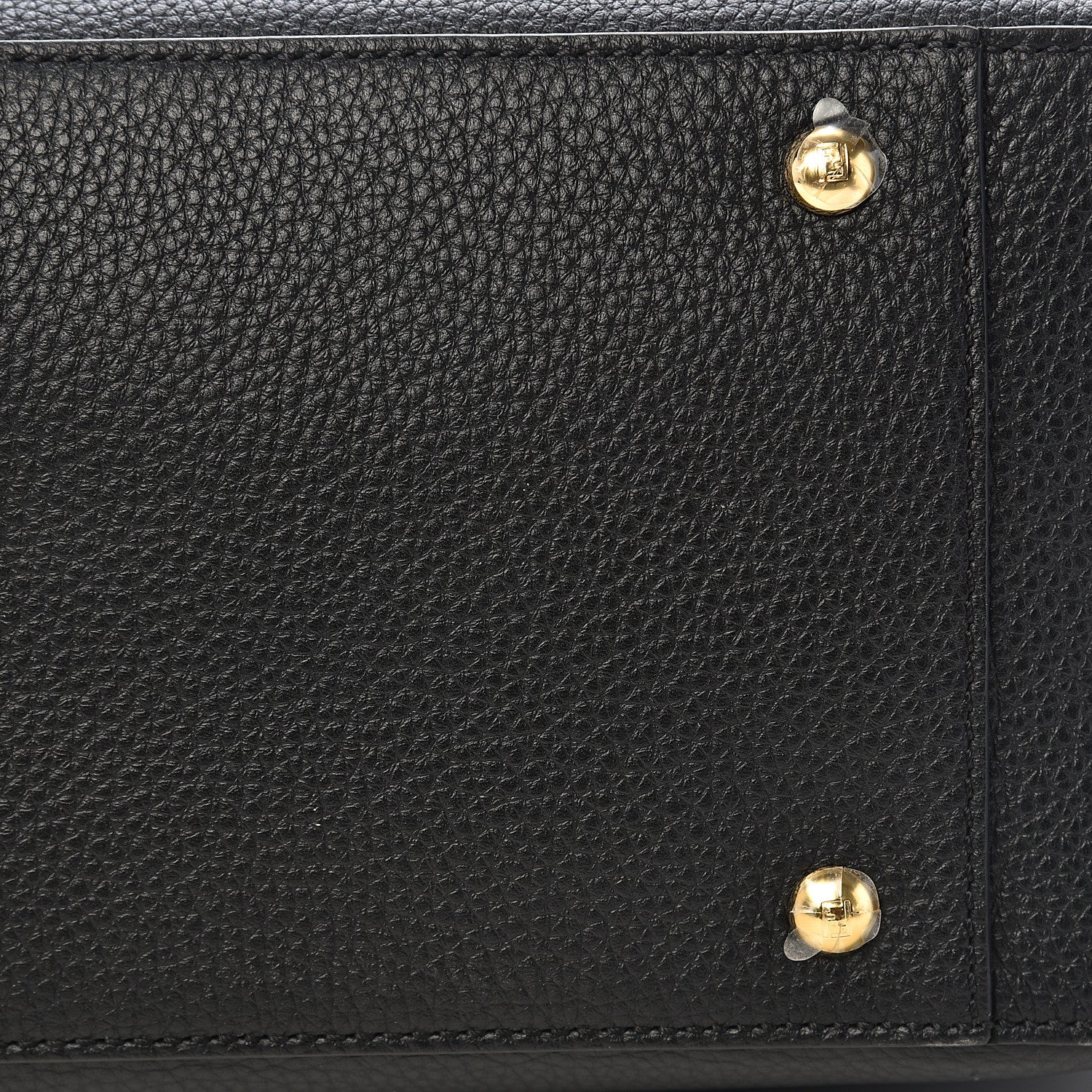 Fendi Cuoio Romano Selleria Medium FF Tote Black 13 of 14