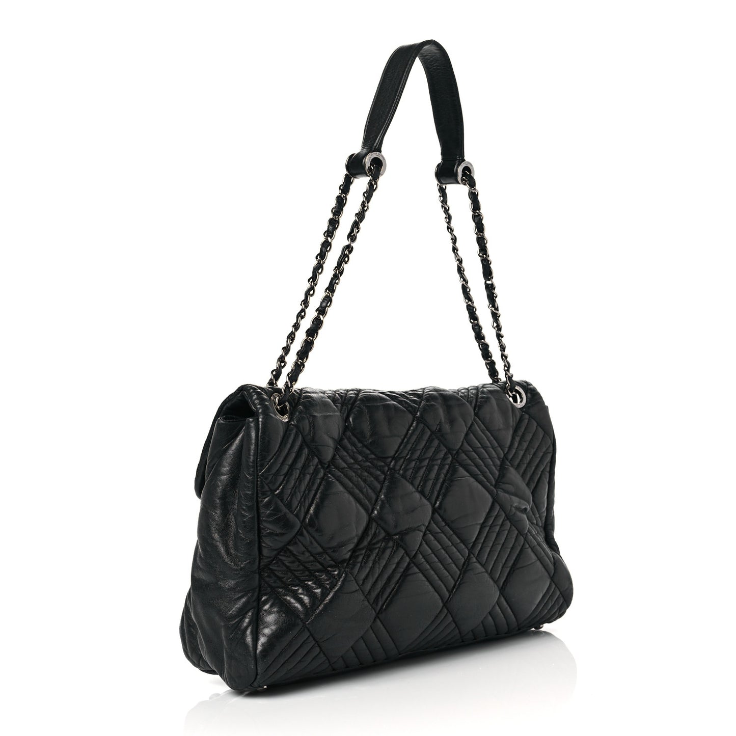 Lambskin In and Out XL Maxi Flap Black