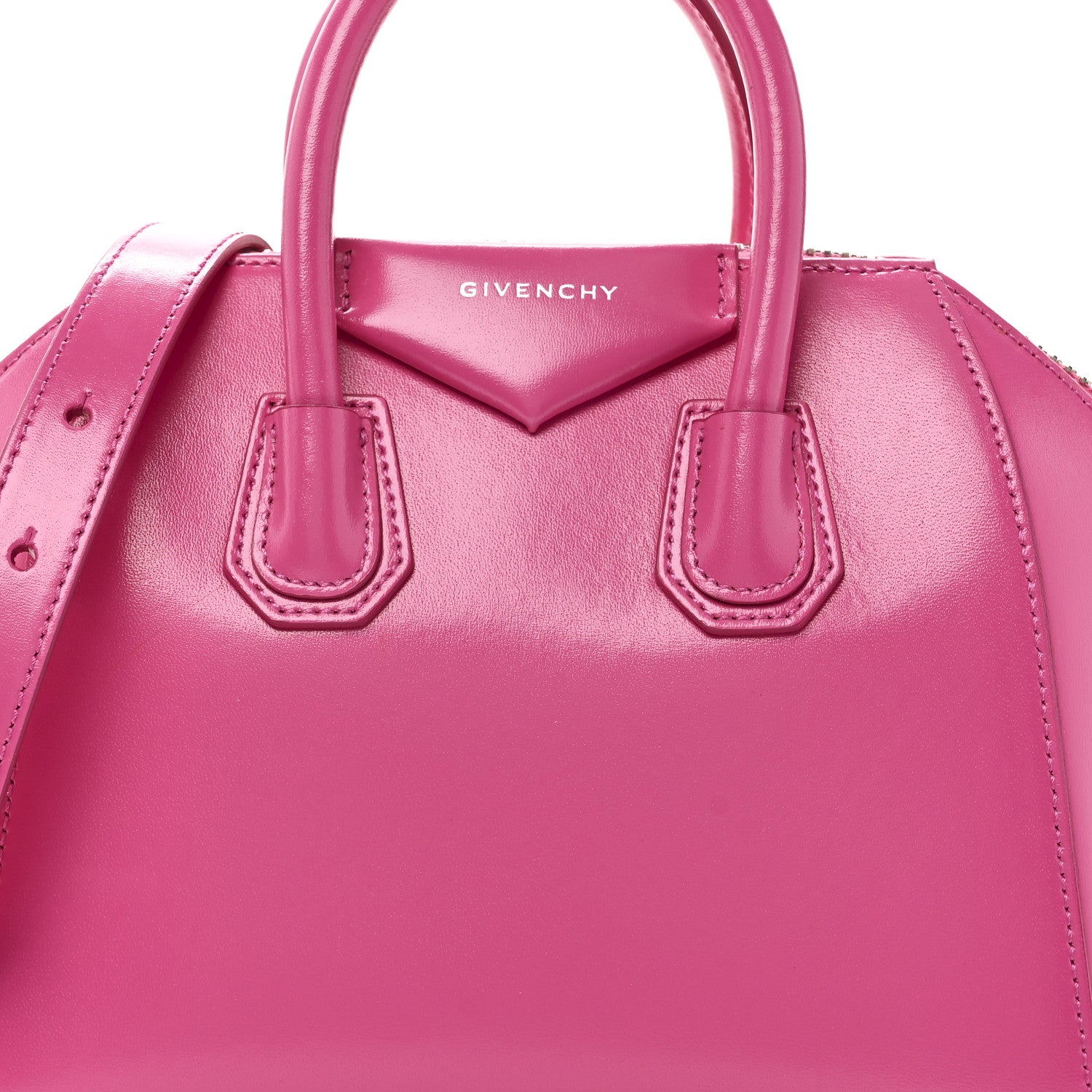 Givenchy Shiny Lord Calfskin Mini Antigona Neon Pink 1840904