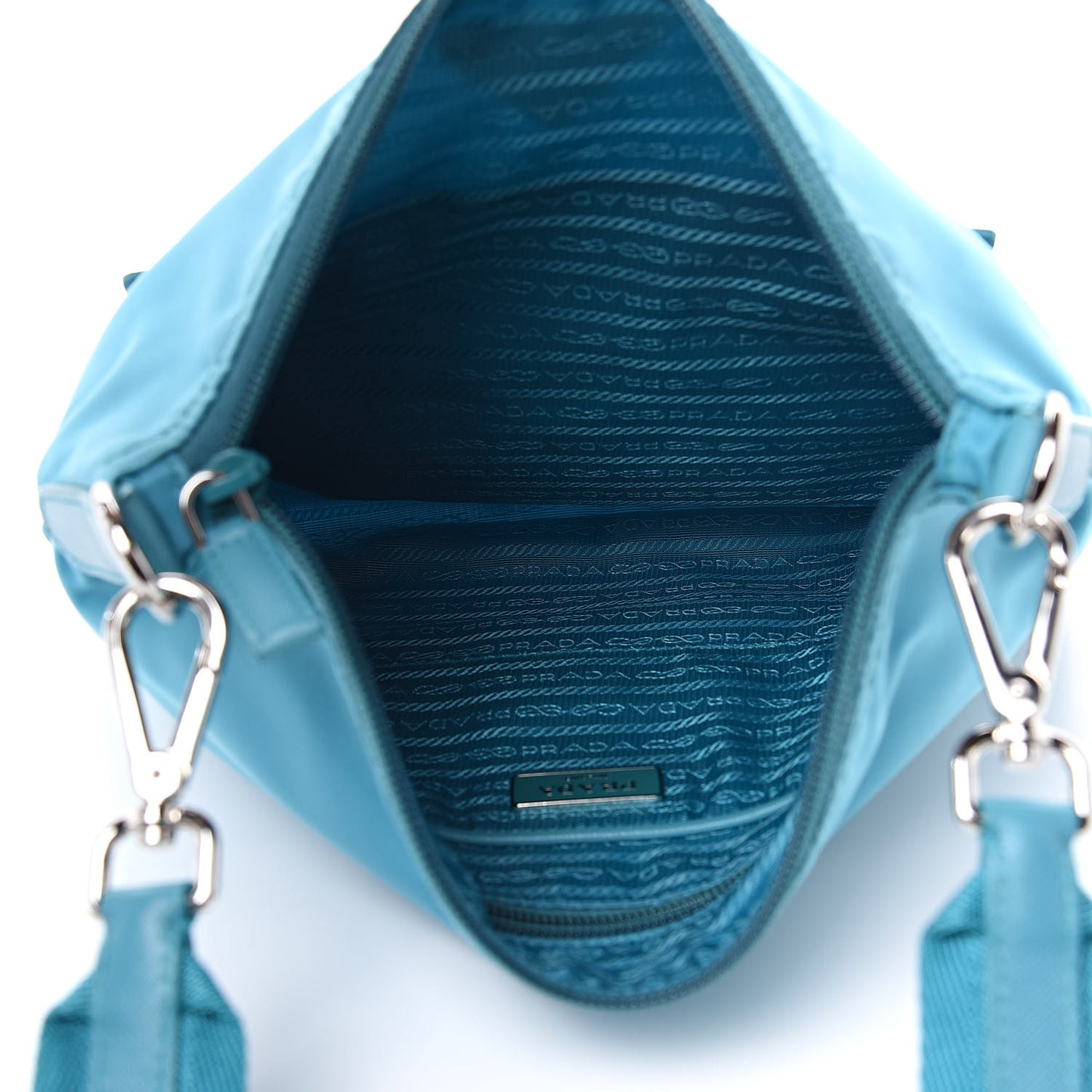 Nylon Vela Flat Messenger Bag Turchese