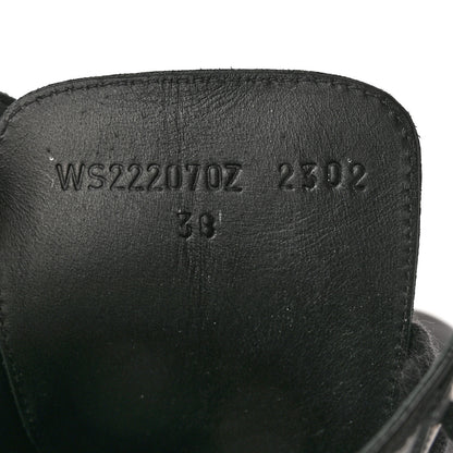 Hermes Glossed Calfskin Funk Ankle Boots 38 Black 7 of 12