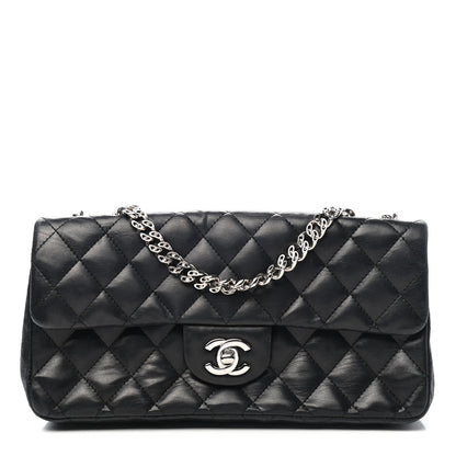 Chanel Lambskin Quilted East West Flap Black 1 of 12