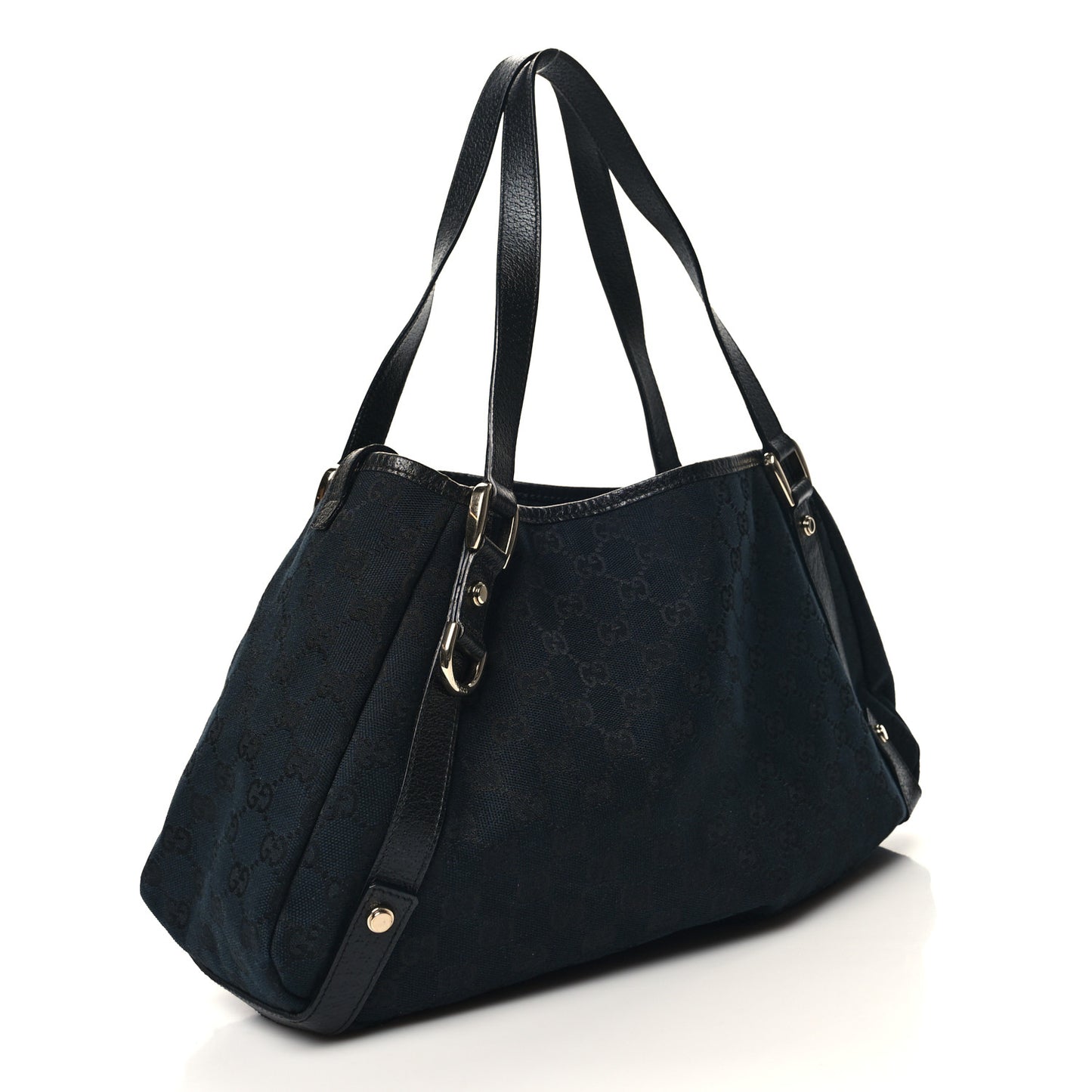 Monogram Medium Abbey Shoulder Bag Black