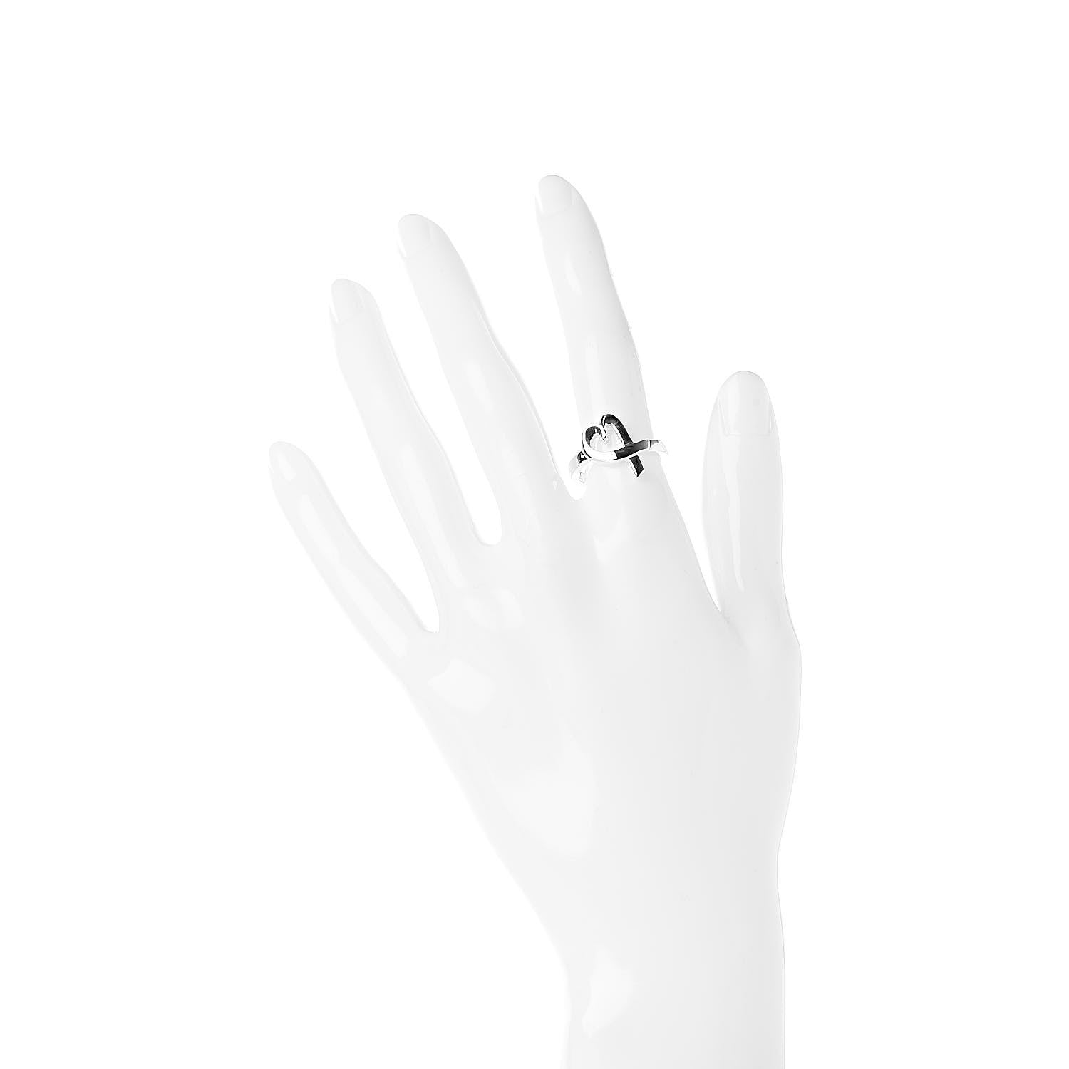 Tiffany Sterling Silver Paloma Picasso Loving Heart Ring 52 6 2 of 5