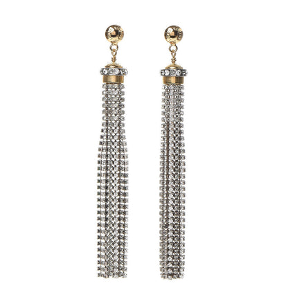 Louis Vuitton Crystal Strand Earrings Gold 1 of 8