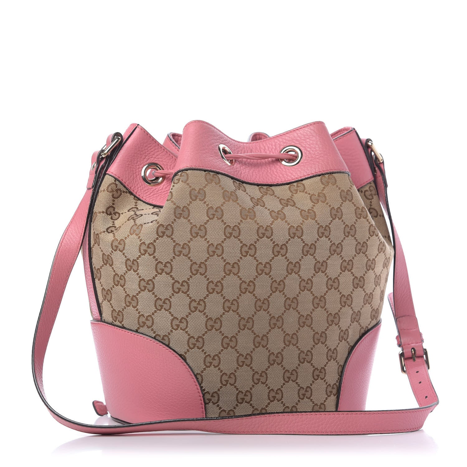 Gucci GG Monogram Calfskin Bucket Bag Pink 3 of 12