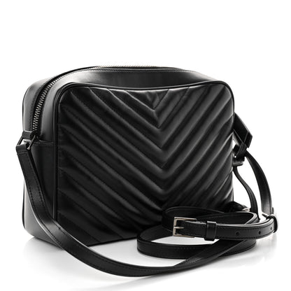 Saint Laurent Calfskin Matelasse Monogram Lou Camera Bag Black 3 of 9