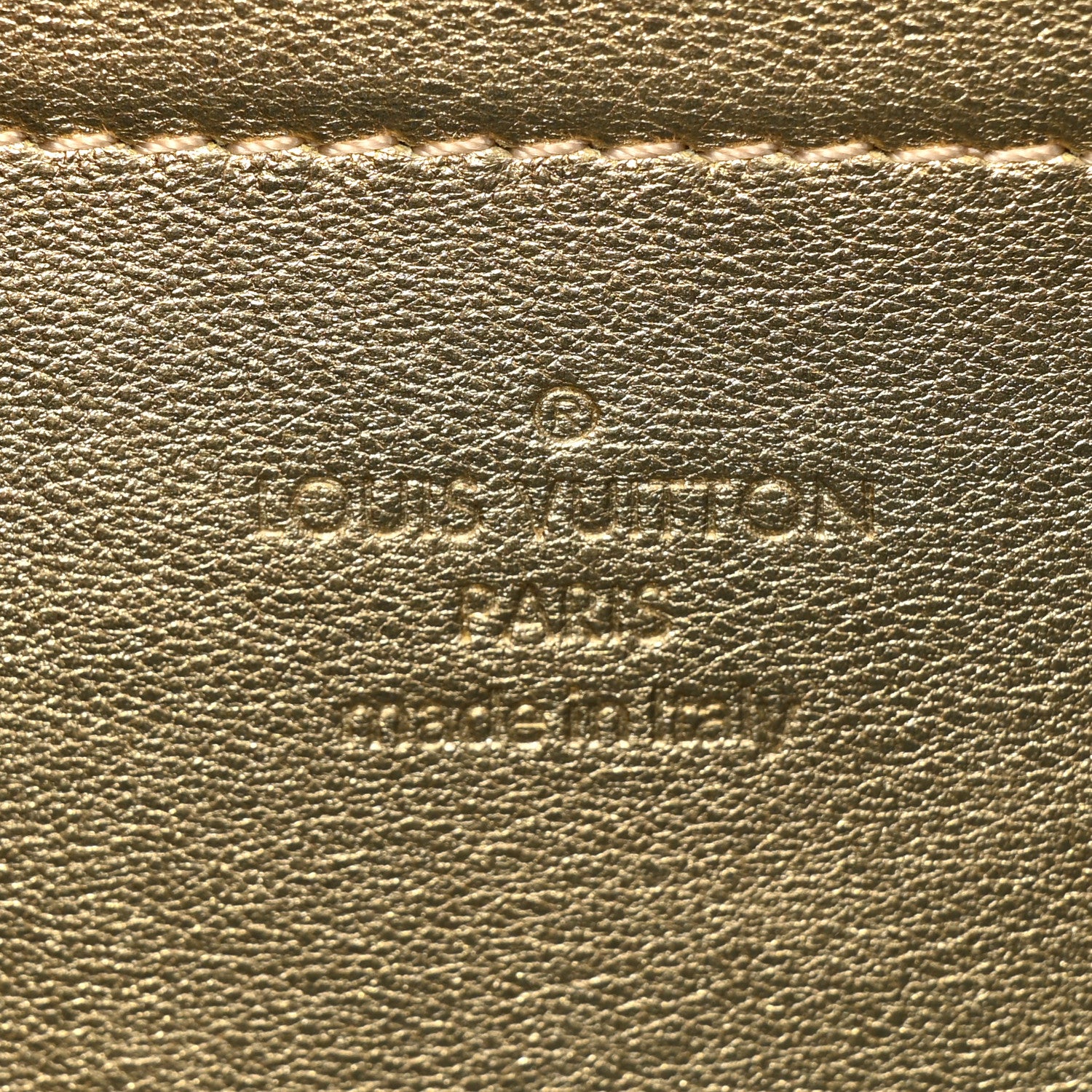 Louis Vuitton Metallic Lambskin Embossed Monogram Pochette Coussin Gold 7 of 13