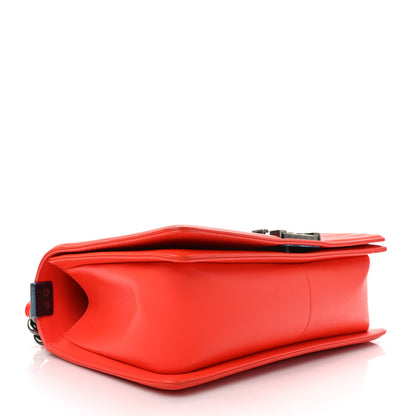 Chanel Calfskin Chevron Quilted Medium Boy Flap Coral 4 of 12