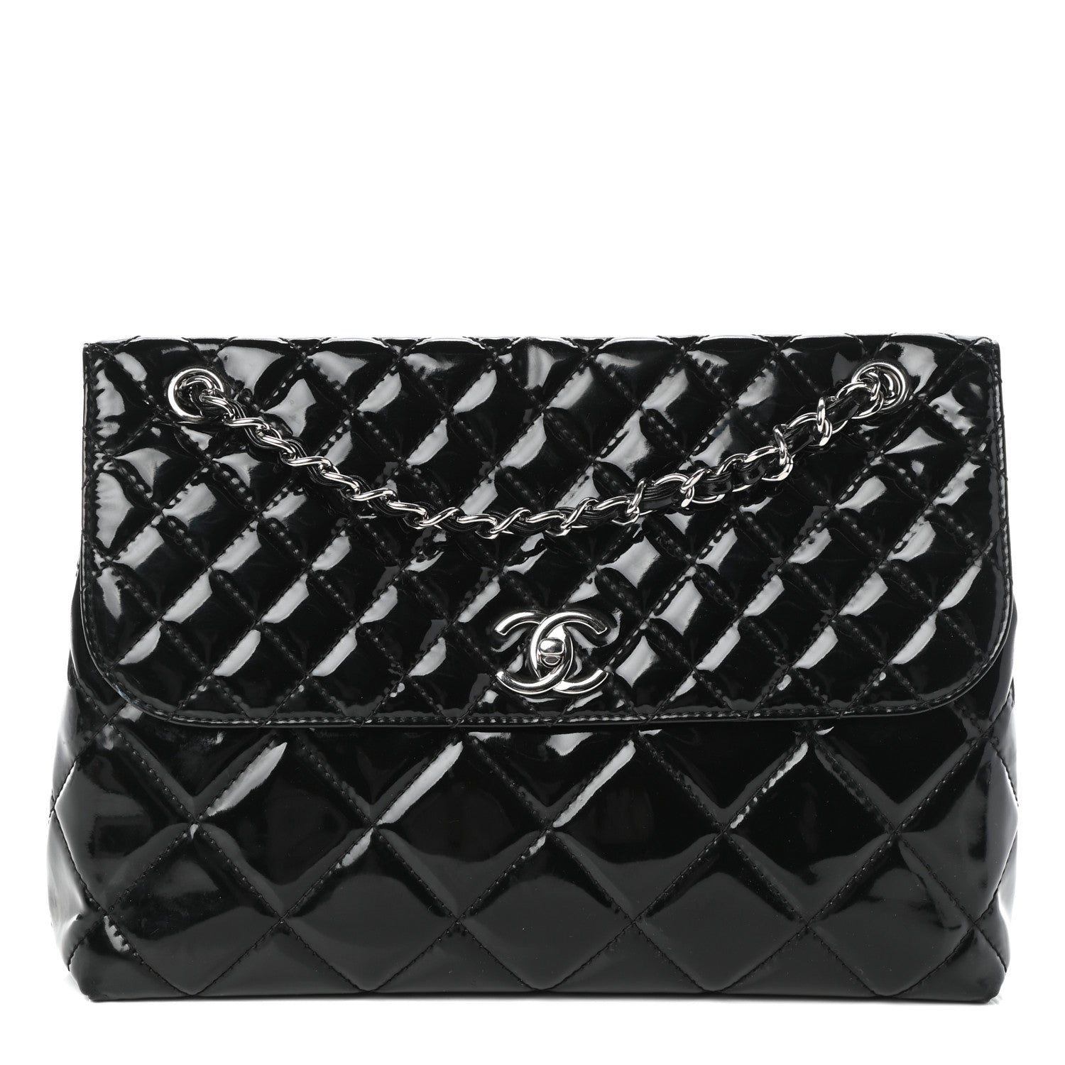 Chanel Vinyl Quilted In The Business Flap Bag Black 1 of 10