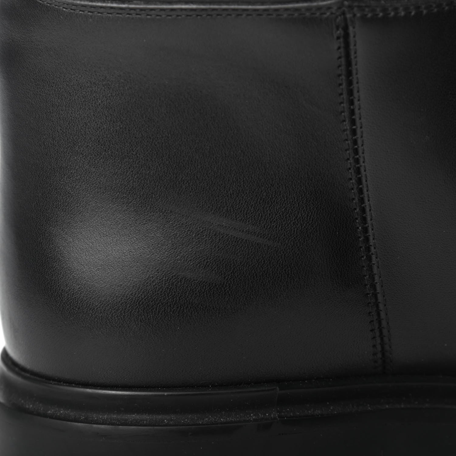 Hermes Calfskin Variation Monochromatic Boots 39.5 Black 8 of 8