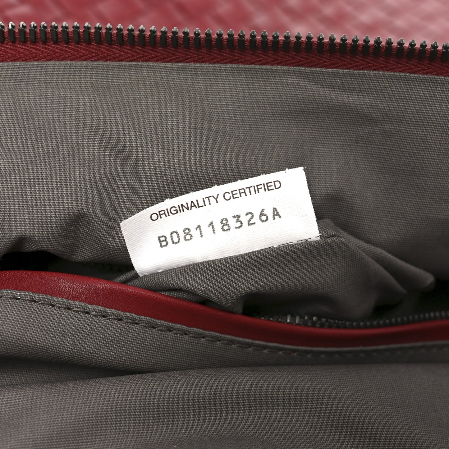 Nappa Intrecciato Medium Convertible Tote Burgundy