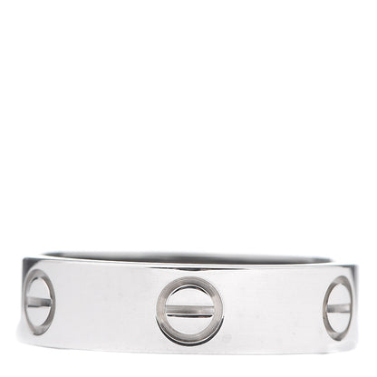 Cartier 18K White Gold 5.5mm LOVE Ring 59 8.75 1 of 5