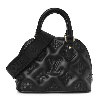 Louis Vuitton Calfskin Bubblegram Alma BB Black 1 of 8