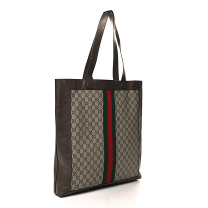 Gucci GG Supreme Monogram Web Large Ophidia Vertical Shopping Tote Brown 3 of 10