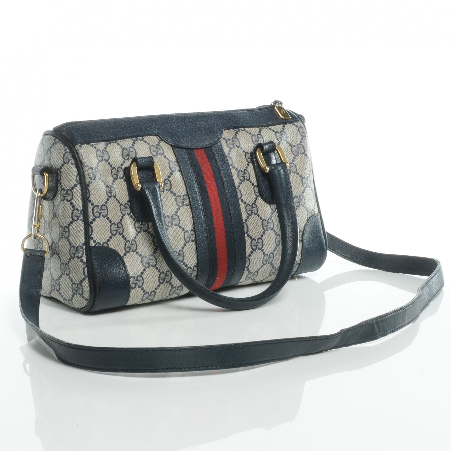 Gucci Monogram Web Boston Navy 3 of 7