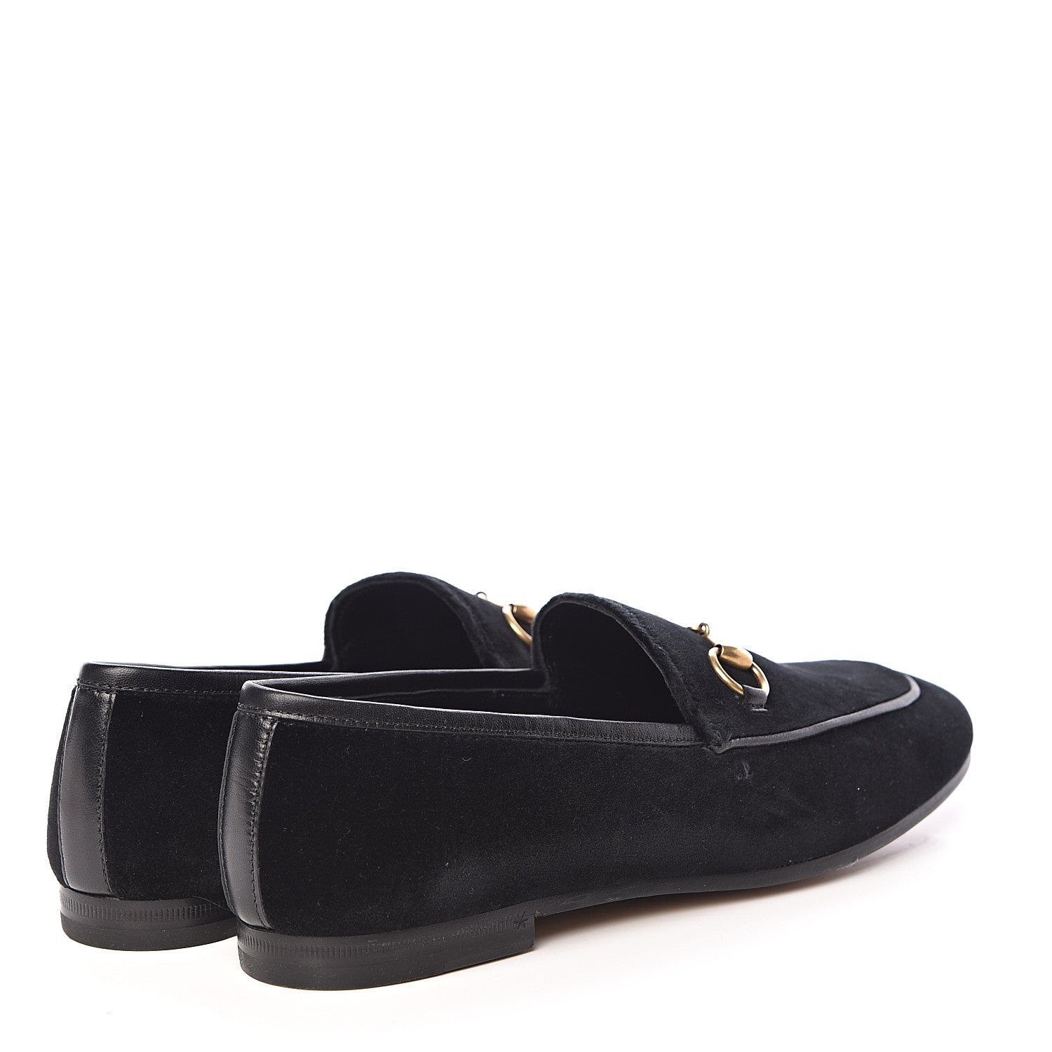 Gucci Velvet Horsebit Womens Jordaan Loafers 36 Black 4 of 9