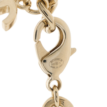 Chanel Metal Enamel Chain CC Choker Gold White 4 of 4