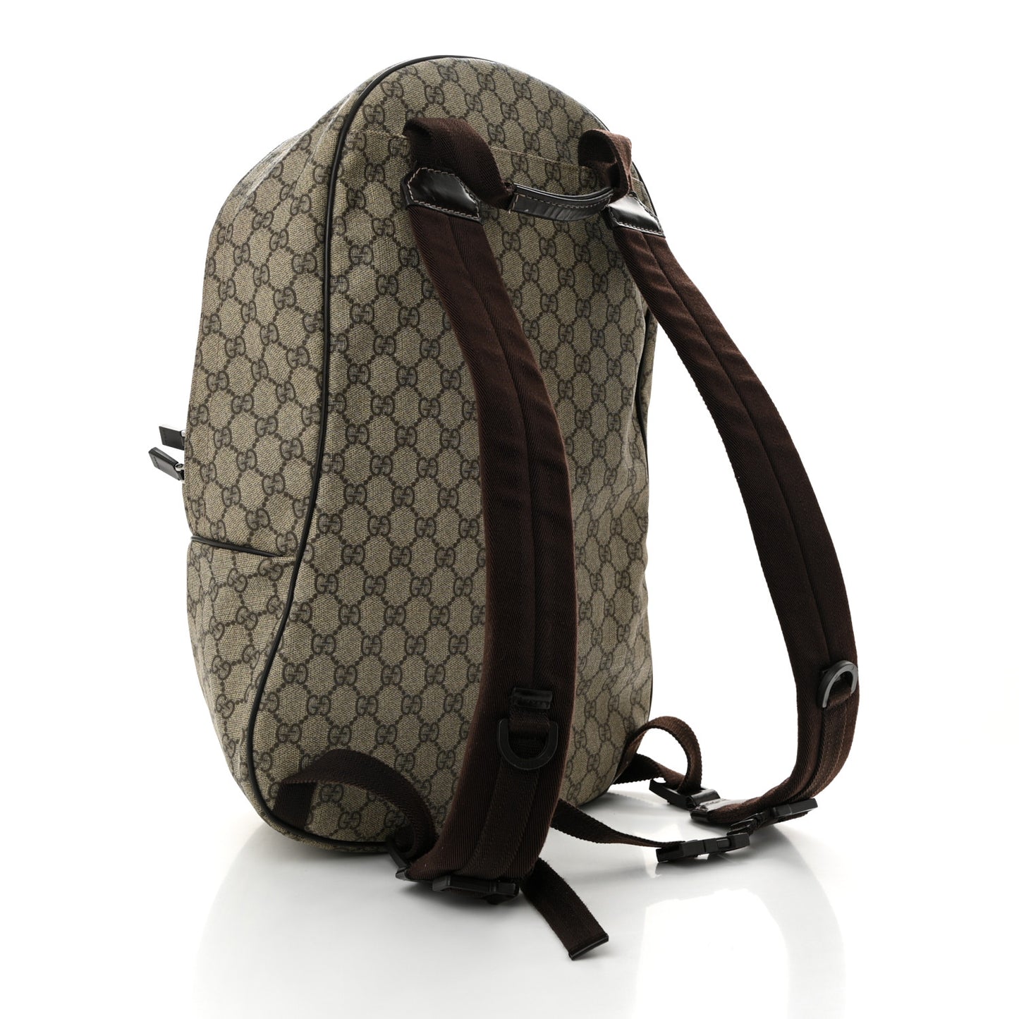 GG Plus Monogram Interlocking G Medium Backpack Dark Brown