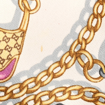 Gucci Satin Print Small Charmy Boston White 14 of 15