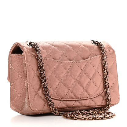 Chanel Metallic Grained Calfskin Quilted 2.55 Reissue Mini Flap Copper Pink 3 of 9
