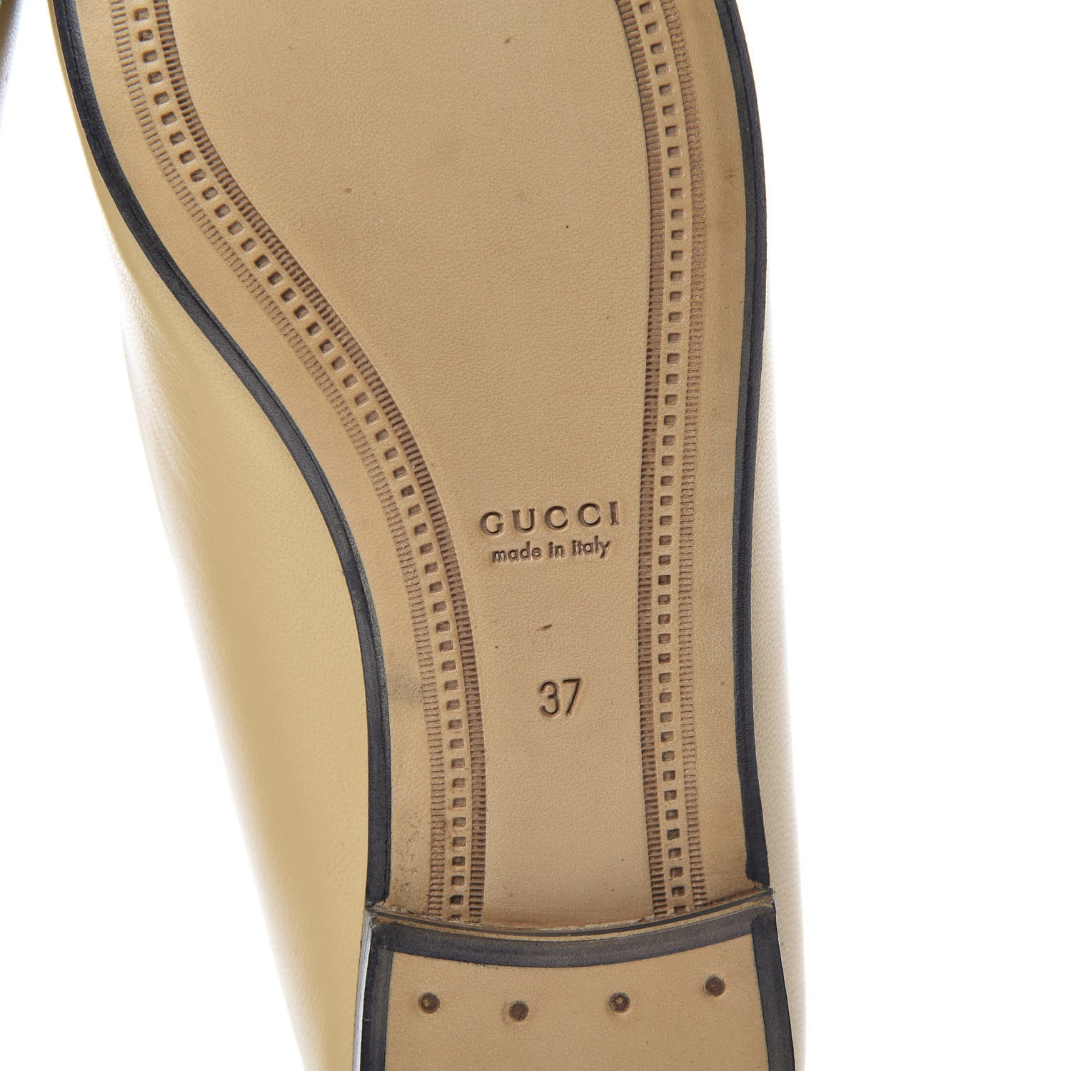 Gucci Lambskin Womens Brixton Horsebit Loafers 37 Wheat 6 of 8