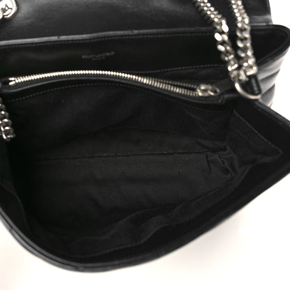 Saint Laurent Calfskin Y Quilted Monogram Medium Loulou Chain Satchel Black 5 of 9