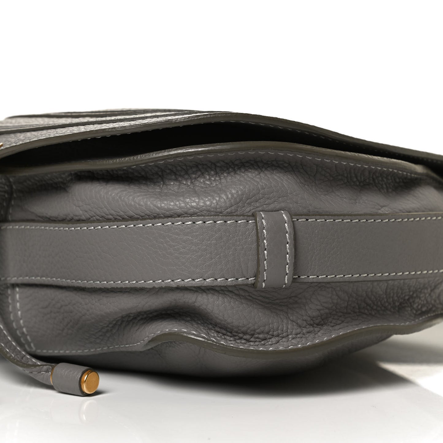 Calfskin Medium Marcie Round Crossbody Bag Cashmere Grey