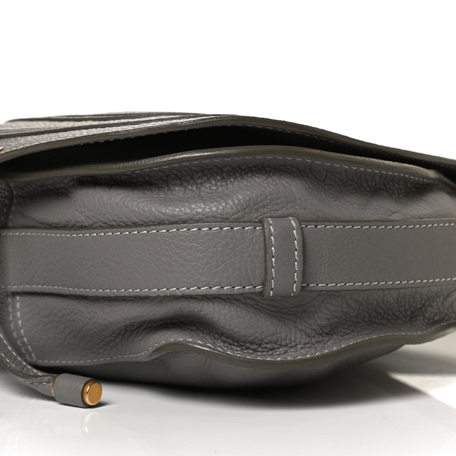 Chloe Calfskin Medium Marcie Round Crossbody Bag Cashmere Grey 8 of 8