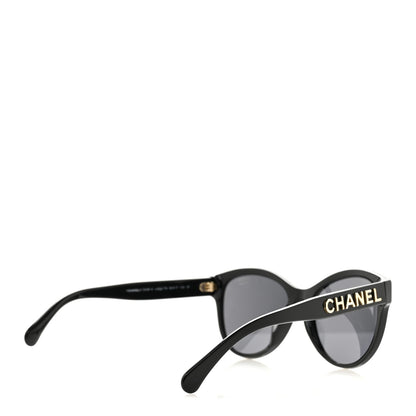 Chanel Acetate Pantos Logo Polarized Sunglasses 5458 Black 4 of 8