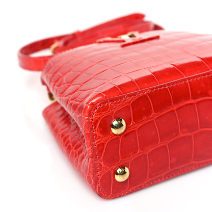 Louis Vuitton Crocodile Mini Capucines Rubis 7 of 8