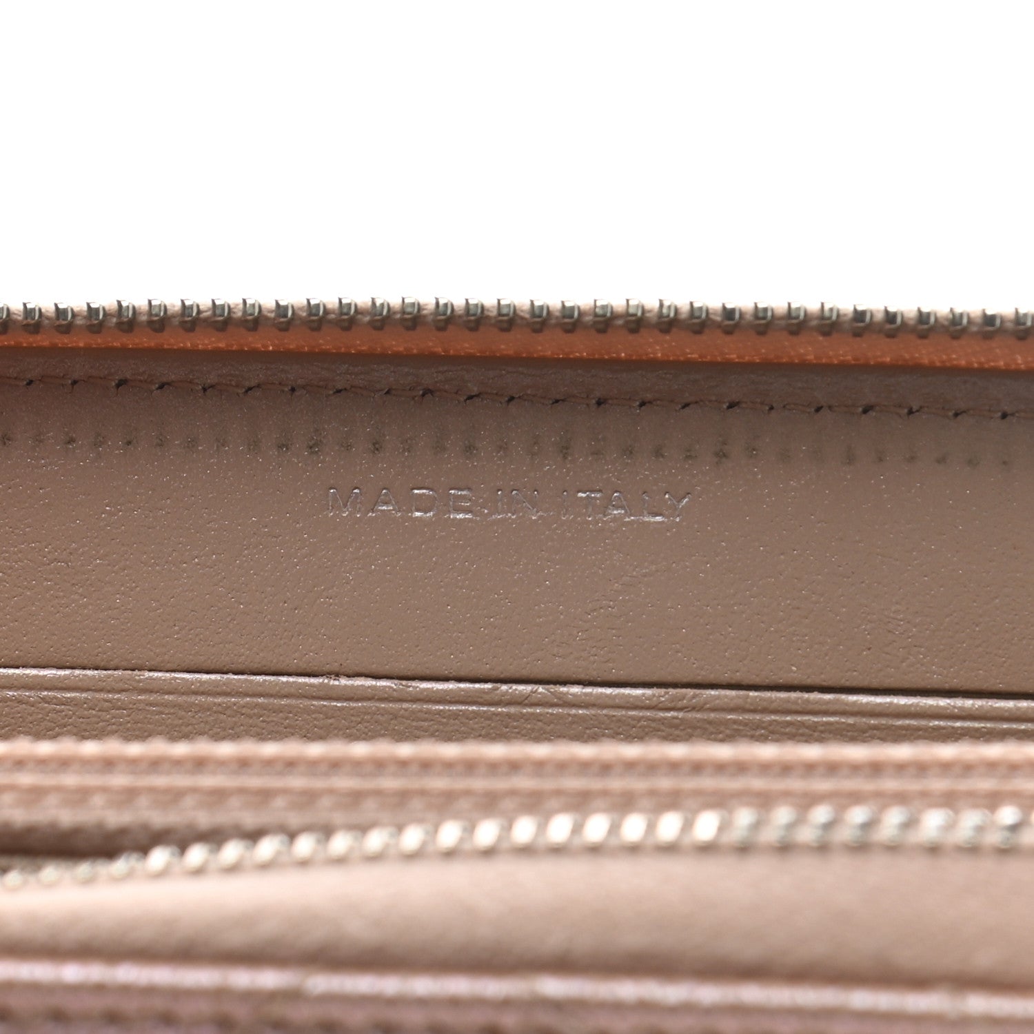 Chanel Iridescent Caviar Chevron Quilted Medium Zip Around Wallet Light Gold 7 of 9