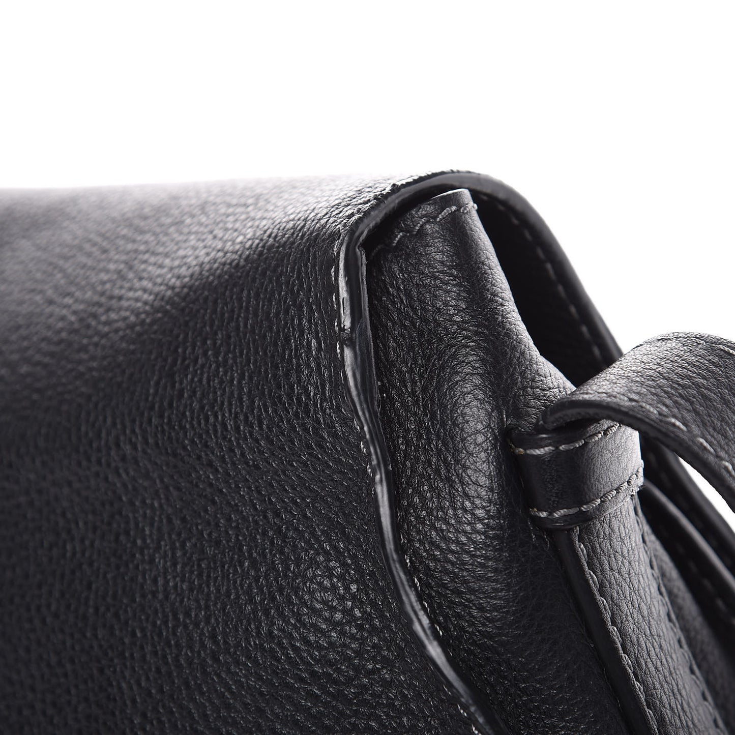 Calfskin Medium Marcie Round Crossbody Bag Black