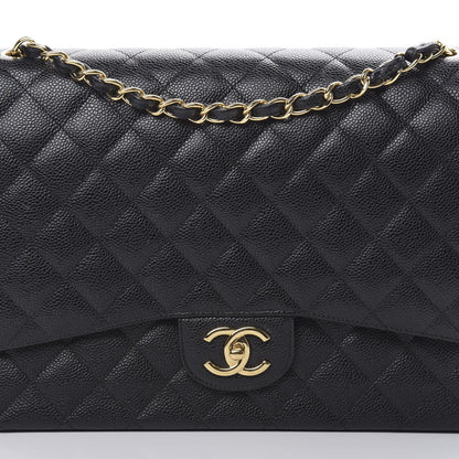 Chanel Caviar Quilted Maxi Double Flap Black 8 of 10