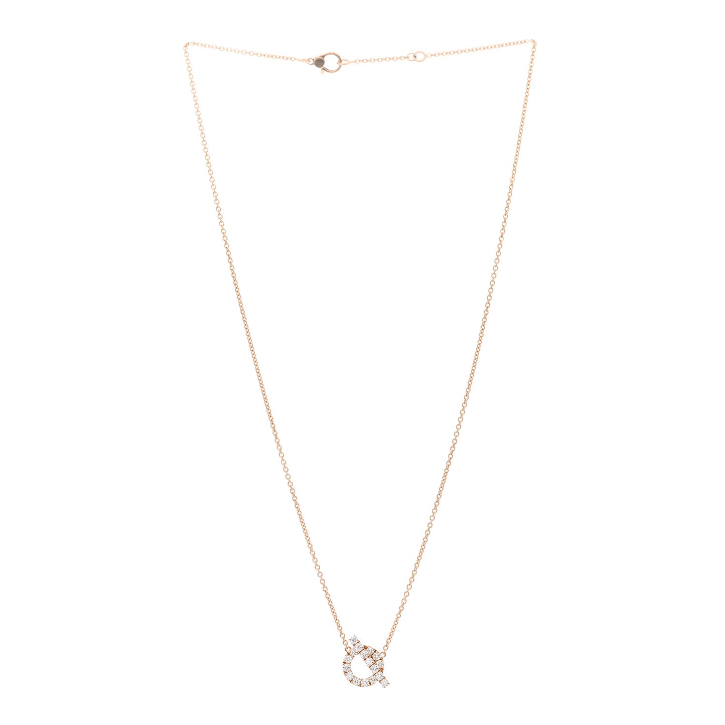 18K Rose Gold Diamond Finesse Pendant Necklace